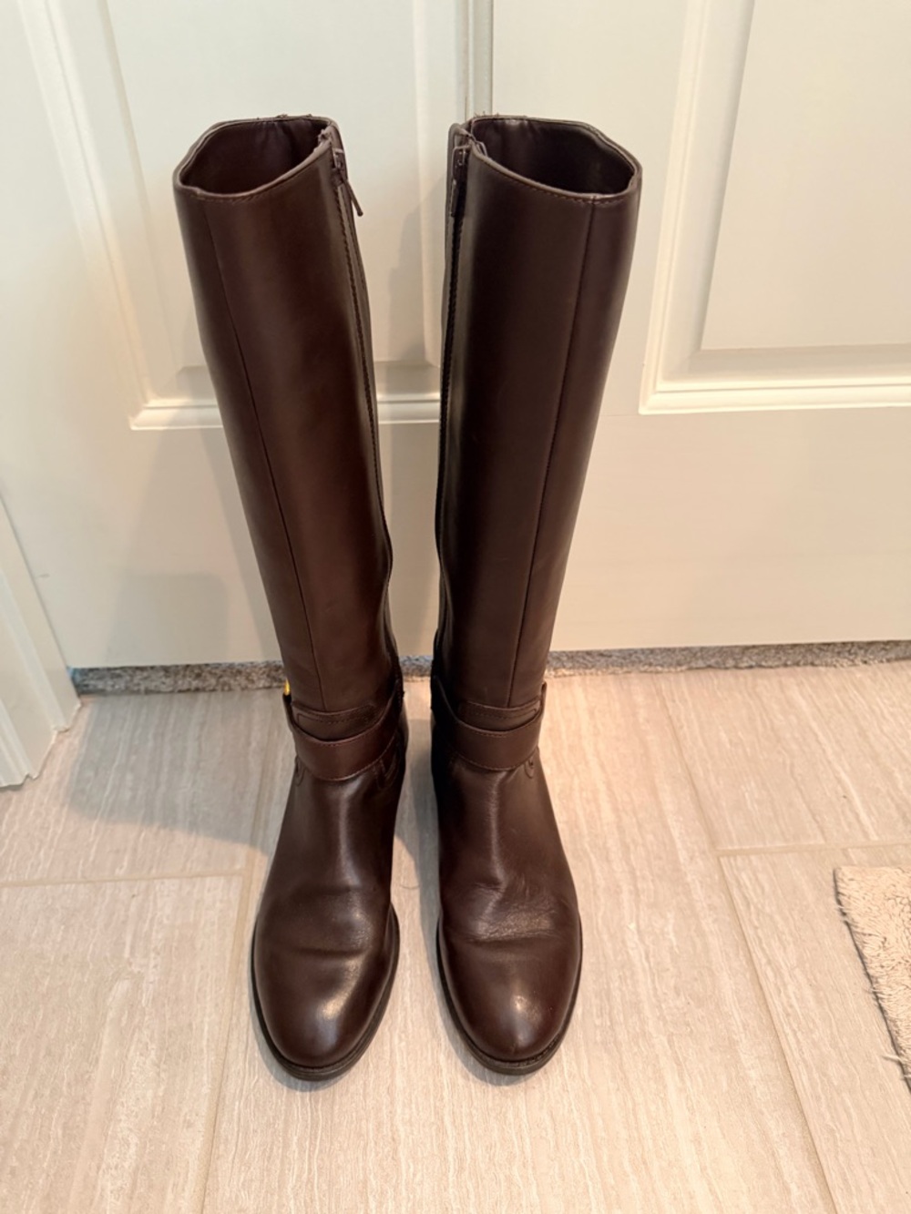 Vintage Ralph Lauren Classic Women’s Tall Riding Boots in Dark Brown
